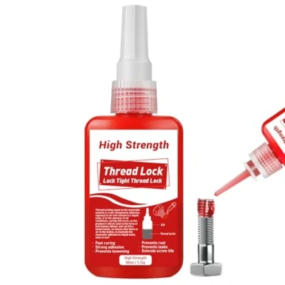 Imagen de antitornillos, 50 ml, adhesivo de tornillo alta resistencia, para rellenar huecos, asegurar y sellar tuercas, pernos, metales, estable e inoxidable, contra fugas