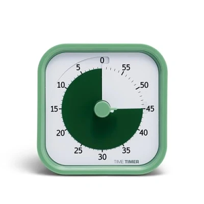 Imagen de TIME TIMER Mod Edición Casa Temporizador Visual de 60 Minutos Herramienta Estudio, para Escritorio, Oficina y Reuniones con Funcionamiento silencioso (Verde)
