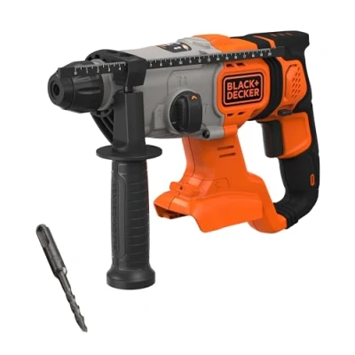 Imagen de BLACK+DECKER BCD900B XJ Martillo SDS Plus 18V, Potente motor 1,2J, Luz LED, 3 modos: Perforación, Percusión y Cincelado, No incluye batería/cargador