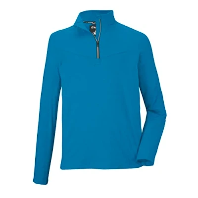 Imagen de Killtec (KILAH) Men&#039;s Camisa Funcional con Cuello Alto y Cremallera KSW 37 MN LS SHRT, Cielo Azul, M, 38691 000