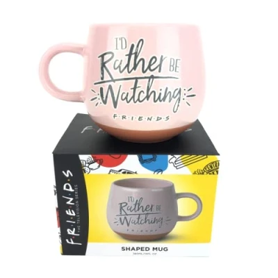 Imagen de Friends I&#039;d Rather Be Watching Taza redonda (tamaño único), color rosa claro, Rosado talla única