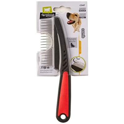 Imagen de FERPLAST 85878799 Peine con Mango Perro Gro 5878, Rosso, 20 x 5.5 cm