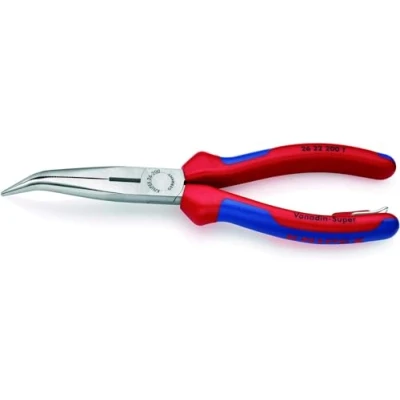 Imagen de Knipex Alicate de montaje (alicate boca cigüeña) negro atramentado, con fundas multicomponentes, integrada para colocar un dispositivo protección anticaídas 200 mm 26 22 T