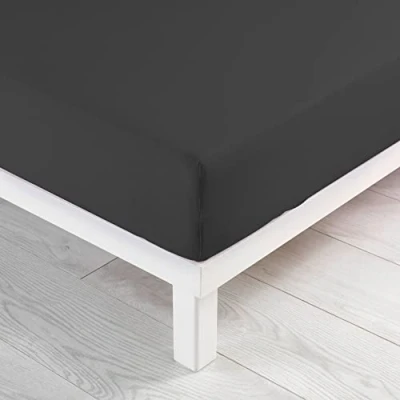 Imagen de Douceur d&#039;Intérieur Sábana Bajera (160 x 200 cm) Jersy Anthracite, 100% Algodón