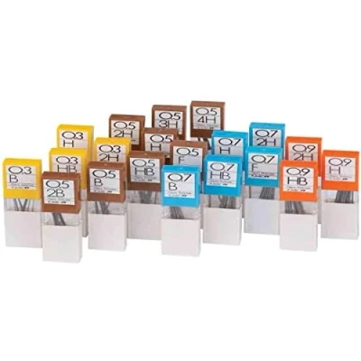 Imagen de Tombow EX 05P 2H Caja de 12 Recambios para portaminas, color blanco/marron
