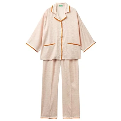 Imagen de United Colors of Benetton Pig(Camisa+pantalón) 41hh3p00e Juego de Pijama, Rosa Pastel 61q, S para Mujer