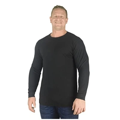 Imagen de Kam Espin Camiseta térmica de manga larga para hombre, tallas 2XL, 3XL, 4XL, 5XL, 6XL, 7XL, 8XL, Negro, 3XL