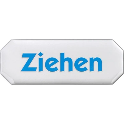 Imagen de Metafranc 506290 Cartel adhesivo con texto en alemán &quot;Ziehen&quot; (107 x 40 mm, efecto 3D, señalización, información, puerta, comercial, señalización de propiedades)