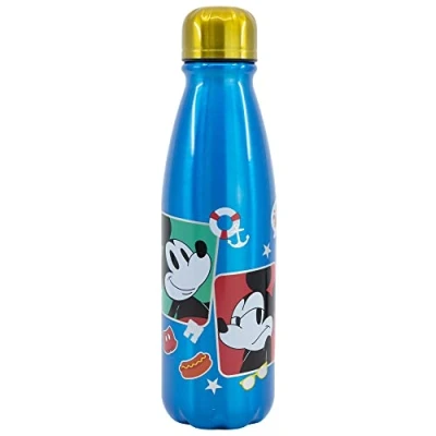 Imagen de Botella de agua reutilizable aluminio infantil 600 ml Mickey Mouse