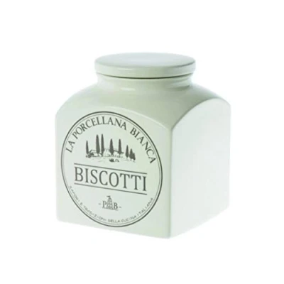 Imagen de LA PORCELLANA BIANCA Tarro de Porcelana decorado en cajas regalo Conserva, Tarros y Recipientes Cocina 3500 cc; 15,5x15,5xh20 cm