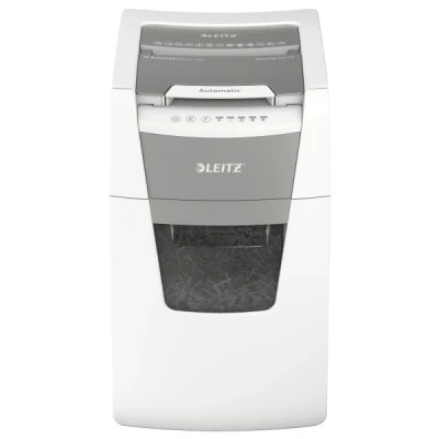 Imagen de Leitz IQ Autofeed Destructora de Papel Corte Transversal P4 para Oficinas Pequeñas, Automática, 150 Hojas, Papelera 44 Litros, Blanca, 80130000