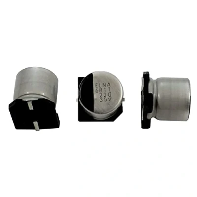 Imagen de 10x Condensador Elko radial 220µF 35V electrolítico SMD hasta 125C 220uF de Elna