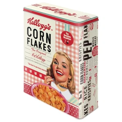 Imagen de Nostalgic Art Caja de Almacenamiento Retro XL Kellogg&#039;s Girl Collage Idea Regalo para Cocina, Lata Grande Cereales, Diseño Vintage, 4 l