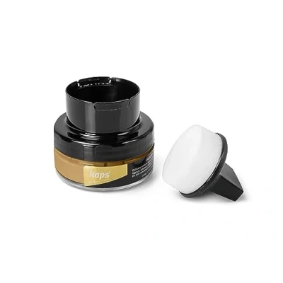 Imagen de Kaps Crema para Zapatos con Aplicador de Esponja, Cuidado Intensivo y Nutritivo del Cuero, Delicate, 70 Colores (151 Natural)