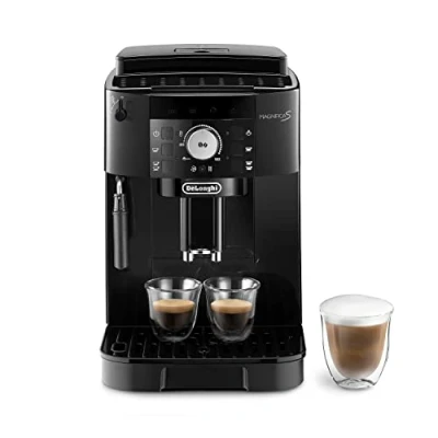 Imagen de De&#039;Longhi Magnifica S ECAM11.112.B, Cafetera Superautomática con Boquilla para Leche, Espresso del Grano a la Taza 2 Recetas One Touch, Panel de Control Soft 1450W, Negro