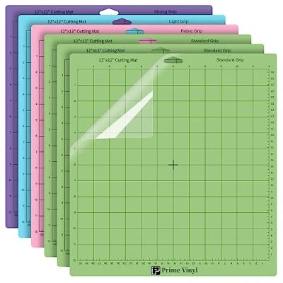 Imagen de Prime Vinyl 6 piezas Tapete de corte 30.5 x cm pulgadas para Cricut Explore Air/One/Air 2/Maker Gridded Adhesive Mat, Múltiples Adhesivo Tapetes Silhouette Cameo