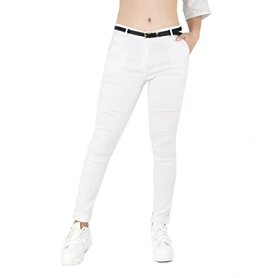 Imagen de Jophy &amp; Co Pantalón de mujer chino con cinturón (cód. 3008), Color blanco., M