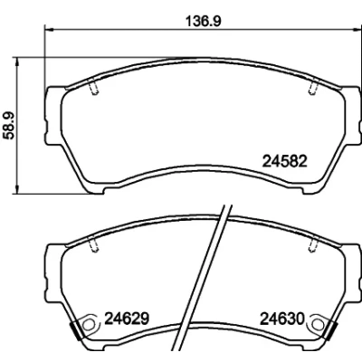 Imagen de HELLA 8DB 355 013 761 Juego de pastillas freno con avisador acústico desgaste MAZDA: 6 Berlina, Familiar, Hatchback