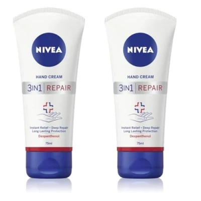 Imagen de Nivea mano reparación cuidado crema, 2er Pack (2 x 75 ml)