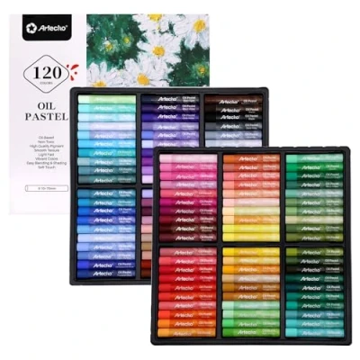 Imagen de Artecho Pasteles para Pintar 120 Colores, Oil pastel, al Oleo, Ideal y Dibujar.