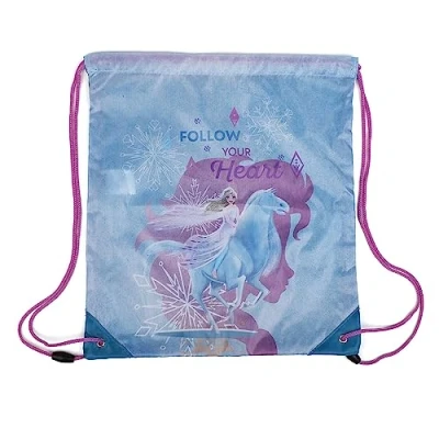 Imagen de PASO Bolsa de deporte para niños, 36 x 32 cm, diseño Frozen Frozen, color azul, M