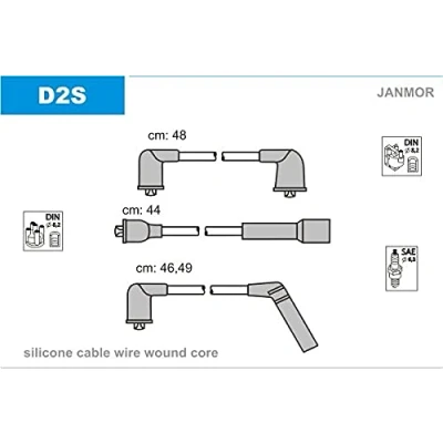 Imagen de JANMOR D2S Juego de Cables Encendido DAEWOO: Matiz I Hatchback