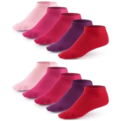 Imagen de Mat &amp; Vic’s Calcetines cortos, cómodo, OEKO TEX 100 35 36 37 38 39 40 41 42 43 44 45 46 47 48 49 50 (10 pares, Berry Colors rosa roja violeta, UK 12 15 / EU 50)