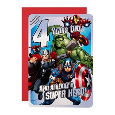 Imagen de Hallmark tarjeta de Marvel VENGADORES 4th cumpleaños juego memoria &#039; Medium