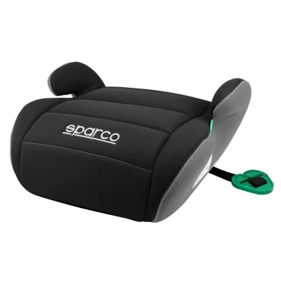 Imagen de Sparco Alzador Infantil de Asiento Coche Negro y Gris i Size para Niños Niñas. Homologado ECE R129/03 125 150 cm. Con funda lavable 3 Fabricado en ABS Alta Resistencia