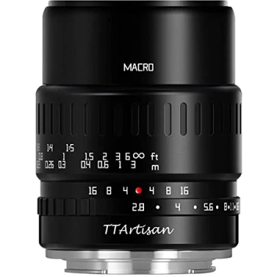 Imagen de TTArtisan Lente de Cuerpo Metal Macro F2.8 40 mm Compatible con Montura Micro Four Thirds, Color Negro