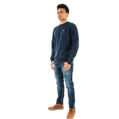 Imagen de Tommy Jeans TJM Reg S Flag Crew Dm0dm20741 Sudadera de Cuello Redondo Hombre, Azul (Dark Night Navy), L
