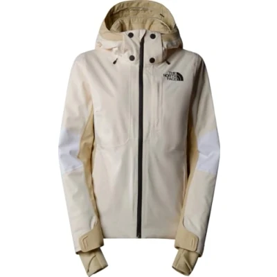 Imagen de THE NORTH FACE Chaqueta de esquí Lenado para mujer, color blanco Dune/Gravel/Caqui, S