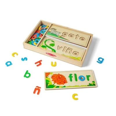 Imagen de Melissa &amp; Doug Spanish See Spell Educativo Juguete de Aprendizaje Ver y deletrear en español, Multicolor, Niños (31811)