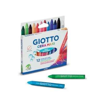 Imagen de Lapices cera giotto maxi caja de 12 colores