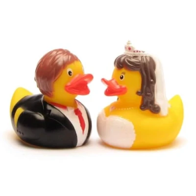 Imagen de Pato con Chirrido Pareja de Novios Set 2 Unidades &#039;Brautpaar&#039;