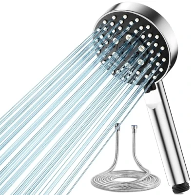 Imagen de Magichome cabezal de ducha y manguera 2 m, alta presión con 5 modos pulverización, eléctrico diseño turboalimentado para baja agua