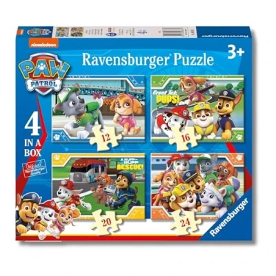 Imagen de 4 Puzles Ravensburger de la Patrulla Canina en una caja (12, 16, 20, 24 piezas), Exclusivo Amazon