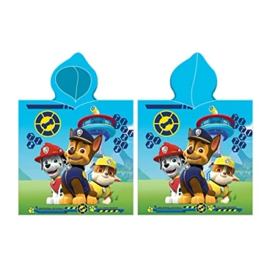 Imagen de FACTORY CR Poncho Paw Patrol 50x100 CMS, 240GR Microfibra