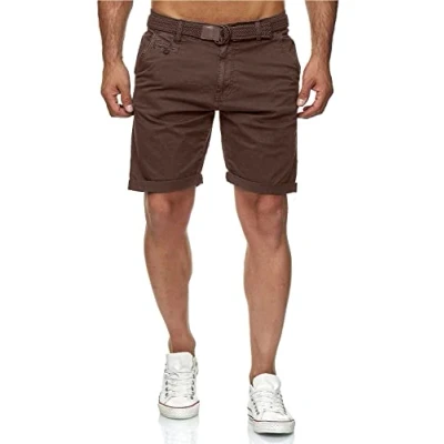 Imagen de Indicode Conor Pantalones cortos de algodón para hombre, Rootbeer, L
