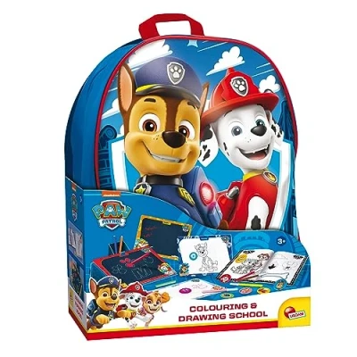 Imagen de Lisciani La Pat&#039;Patrol Escuela de Dibujo y Mochila Juego Creativo Aprender a Dibujar Colorear Folleto Para Colorear, Pegatinas Pegar Niños Partir 3 Años