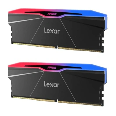 Imagen de Lexar Ares Gen2 RGB DDR5 RAM 32GB Kit (2x16GB) 6000MHz CL26, Memoria Escritorio UDIM 288 Pin, computadora Juegos para AMD Expo/DRAM con tecnología SK hynix/CL26 36 68/1.45V(LD5U16G60C26BR RGD)