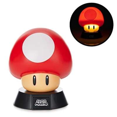 Imagen de Super Mario RD RS460327 Lámpara Mushroom, 50 W, Multicolor, único