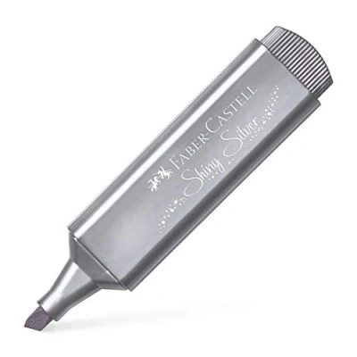 Imagen de Faber Castell 154661 Caja de 10 Marcadores Fluorescente Textliner 46 Metallic Plata