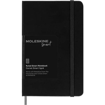 Imagen de Moleskine Smart Notebook, Sistema de Escritura Inteligente, Cuaderno Inteligente Tapa Dura, Páginas a Rayas y Cierre Elástico, Tamaño Bolsillo 9 x 14, Color Negro