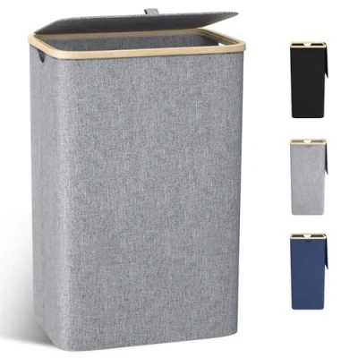 Imagen de Cesto Ropa Sucia con Tapa,100L Grande, Cestos Plegable para, Laundry Basket Multifuncional para Juguetes