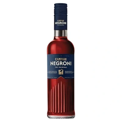 Imagen de Campari Negroni 0,5 L, Simple y Equilibrado, Cocktail Preparado, Combina Bitter, Vermouth Rosso London Dry Gin, Afrutado Floral, Amargor Persistente, Color Carmesí, 26% Vol. Alcohol