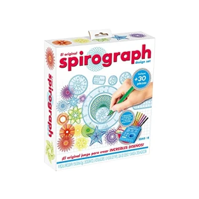 Imagen de Party town Spirograph Design Set Niños Kit Dibujo 30 Piezas Juguetes 8 Años O Más Manualidades Espirografo Spiral Designer