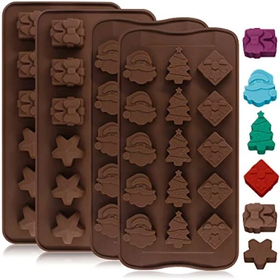 Imagen de YuCool Molde Silicona Bombones Navidad,Molde de para Navidad, Bombones, Magdalenas, Cupcakes