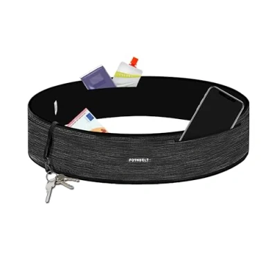Imagen de Formbelt Plus Riñonera Deportiva, Cinturon Running, Running Belt Deportivo, para Guardar Teléfonos Móviles iPhone X XS 8 7 9 Samsung S8 S9 + Llaves Botellas Jogging Ciclismo Escalada Yoga Gris