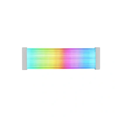 Imagen de MARSGAMING MCA 24X, Funda ARGB para Cable de Alimentación 24PIN ATX Placa Base, LEDs Ultra brillantes, Iluminación Sincronizada, Monocapa Silicona Flexible con Tira Luz Lateral